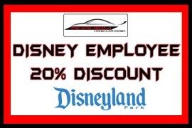 20% OFF ANY WASH – DISNEYLAND CAST MEMBERS