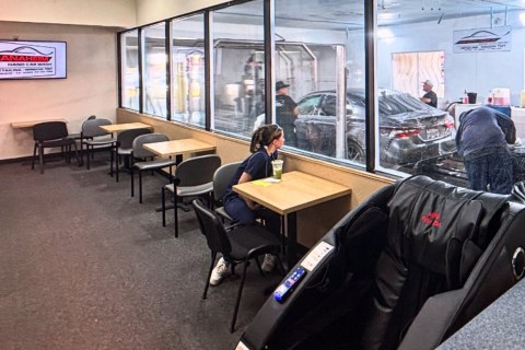 Anaheim Hand Car Wash Indoor Waiting Area